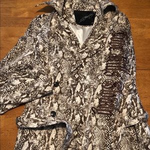 Live Kills Slowly Ed Hardy Designer Trench Coat